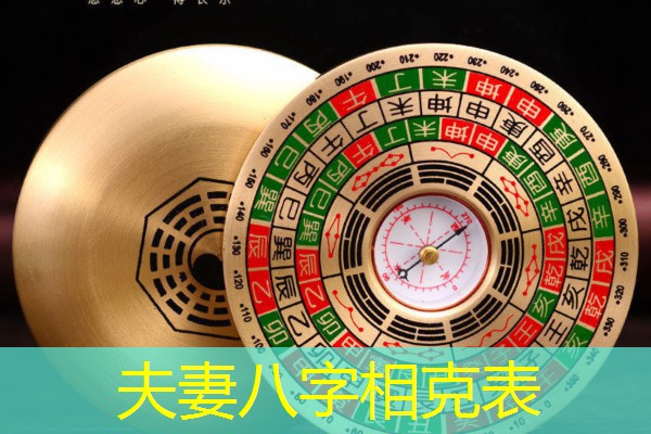  夫妻八字相克表